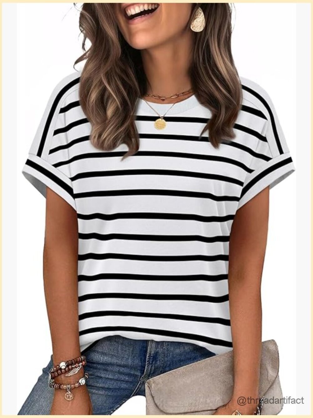 Women's Short Sleeve Crew Neck T-Shirt Summer Basic Top